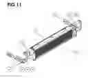 Fig. 12 - Device for pricking the wax caps of a honeycomb frame
