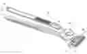 Fig. 01 - Razor handle with a pivoting portion