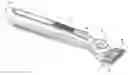 Fig. 01 - Razor handle with a pivoting portion