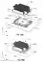 Fig. 33 - Server microprocessor carrier with guiding alignment anti-tilt and automatic thermal interface material separation features for use in land grid array sockets