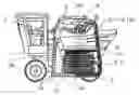 Fig. 01 - Harvesting machine comprising a harvesting unit and a system for recovering the crop detached by said harvesting unit