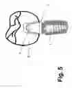 Fig. 06 - Arrangement comprising an abutment post and an appurtenant cap, as well as a tool for application of the cap
