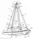 Fig. 01 - Device for transporting an inflatable boat in operational configuration in a sling beneath a helicopter, and assembly comprising same