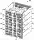 Fig. 01 - All front access battery rack system with insulated bus bar connection
