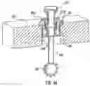 Fig. 14 - Structurally-installed access device for accepting connection by a fire hose nozzle to introduce firefighting fluid into an enclosed space of a structure