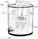 Fig. 01 - Device and method for water priming microporous-carbon water filters using negative pressure