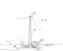 Fig. 01 - Floating device supporting an offshore wind turbine, and corresponding floating wind turbine unit