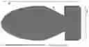 Fig. 01 - Deep groove projectile with leading convex surface followed by abrupt angle surface