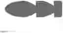 Fig. 06 - Deep groove projectile with leading convex surface followed by abrupt angle surface