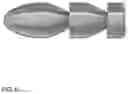 Fig. 07 - Deep groove projectile with leading convex surface followed by abrupt angle surface