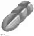 Fig. 08 - Deep groove projectile with leading convex surface followed by abrupt angle surface