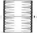 Fig. 02 - Backgammon board with the assigned number for each position on the board for each player