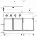 Fig. 01 - Grill assembly with foldable cart