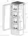 Fig. 01 - Electronics rack with compliant heat pipe