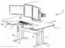 Fig. 01 - Workstation with moveable table portion
