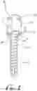 Fig. 02 - Spinal screw assembly with pressure bushing for pre-lock friction fit