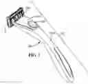 Fig. 02 - Shaver's handle with a lock and release mechanism for engaging and disengaging a razor cartridge