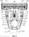 Fig. 03 - Shaver's handle with a lock and release mechanism for engaging and disengaging a razor cartridge
