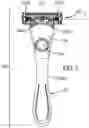 Fig. 06 - Shaver's handle with a lock and release mechanism for engaging and disengaging a razor cartridge