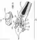 Fig. 10 - Shaver's handle with a lock and release mechanism for engaging and disengaging a razor cartridge