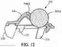 Fig. 12 - Shaver's handle with a lock and release mechanism for engaging and disengaging a razor cartridge