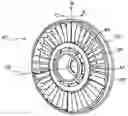 Fig. 01 - Vaned ring for turbomachine stator having vanes connected to an outer shell by conical seating and frangible pin