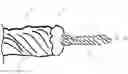 Fig. 01 - Yarn comprising a core and a sheath