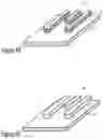 Fig. 12 - Fabrication process and structure of fine pitch traces for a solid state diffusion bond on flip chip interconnect