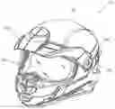 Fig. 01 - Helmet, mounting system for a helmet and method of using same