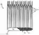 Fig. 01 - Method of bundling bristles to be used in paint brushes, a paint brush head comprising a plurality of bristles and a paint brush comprising a plurality of bristles and/or a paint brush head