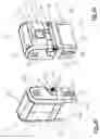 Fig. 22 - Self-inking stamp with removable stamp pad in carrying device having handles