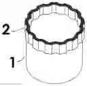 Fig. 01 - Electroformed thin-wall diamond drill bit with continuous wavy-shape blade