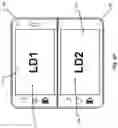 Fig. 15 - Presentation of a virtual keyboard on a multiple display device