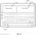 Fig. 36 - Presentation of a virtual keyboard on a multiple display device