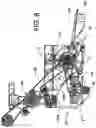 Fig. 10 - Combine harvester with combined spreading of material from a straw chopper and a weed seed destructor