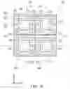 Fig. 10 - Light-emitting device with trench and through-hole in a pair of leads for stress reduction