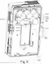 Fig. 06 - AN ASSEMBLY COMPRISING AN ELECTRONIC DEVICE, IN PARTICULAR A VARIABLE SPEED DRIVE OR ALTERNATOR REGULATOR AND TWO ASSEMBLIES OF ELEMENTS WITH DIFFERENT SHAPES FOR THE ATTACHMENT OF THE DEVICE