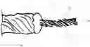 Fig. 01 - Yarn comprising a core and a sheath of fibers
