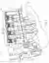 Fig. 03 - Direct fuel injection, two-valve per cylinder pushrod valvetrain combustion system for an internal combustion engine