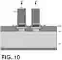 Fig. 11 - Conductive contacts in semiconductor on insulator substrate