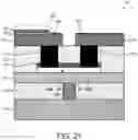Fig. 22 - Concurrent fabrication of and structure for capacitive terminals and ohmic terminals in a phase-change material (PCM) radio frequency (RF) switch