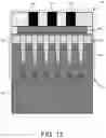 Fig. 14 - Integrated semiconductor device including RF isolation regions under phase-change material (PCM) radio frequency (RF) switches