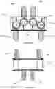 Fig. 08 - Bi-directional fixating/locking transvertebral body screw/intervertebral cage stand-alone constructs