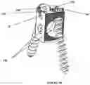 Fig. 16 - Bi-directional fixating/locking transvertebral body screw/intervertebral cage stand-alone constructs