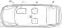 Fig. 01 - Vehicle floor mat with stowable barriers