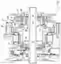 Fig. 82 - Power transmission elements, torque measuring device and freewheel assembly