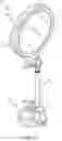 Fig. 09 - Adjustable vanity mirror with hanger bracket and suction cup