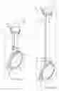 Fig. 14 - Adjustable vanity mirror with hanger bracket and suction cup