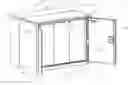 Fig. 01 - Door support system for an electrical distribution system enclosure