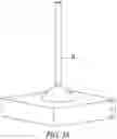 Fig. 18 - Ball Joint Base and Twist Lock for Slideable Concentric Members Adapted for Use in Umbrellas with Extensible Canopy Ribs
